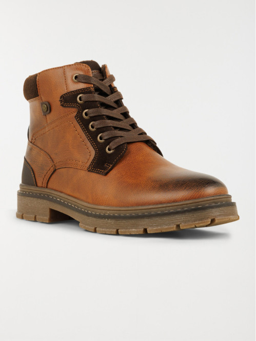 Boots marrons lacets homme (41-46)