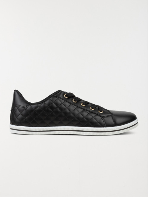 Baskets femme noires à lacet (36-41)