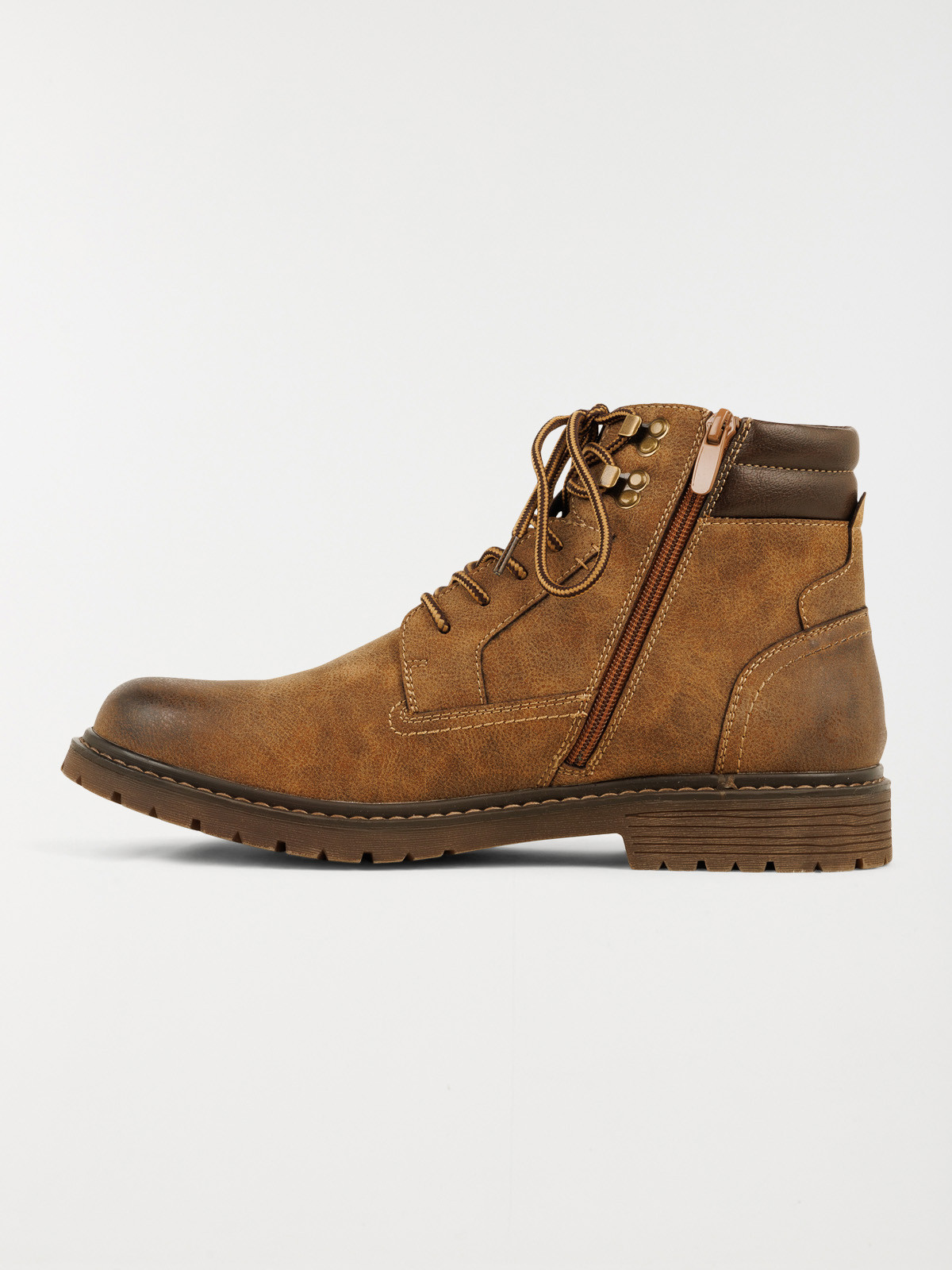 Boots marrons lacets homme (40-46)