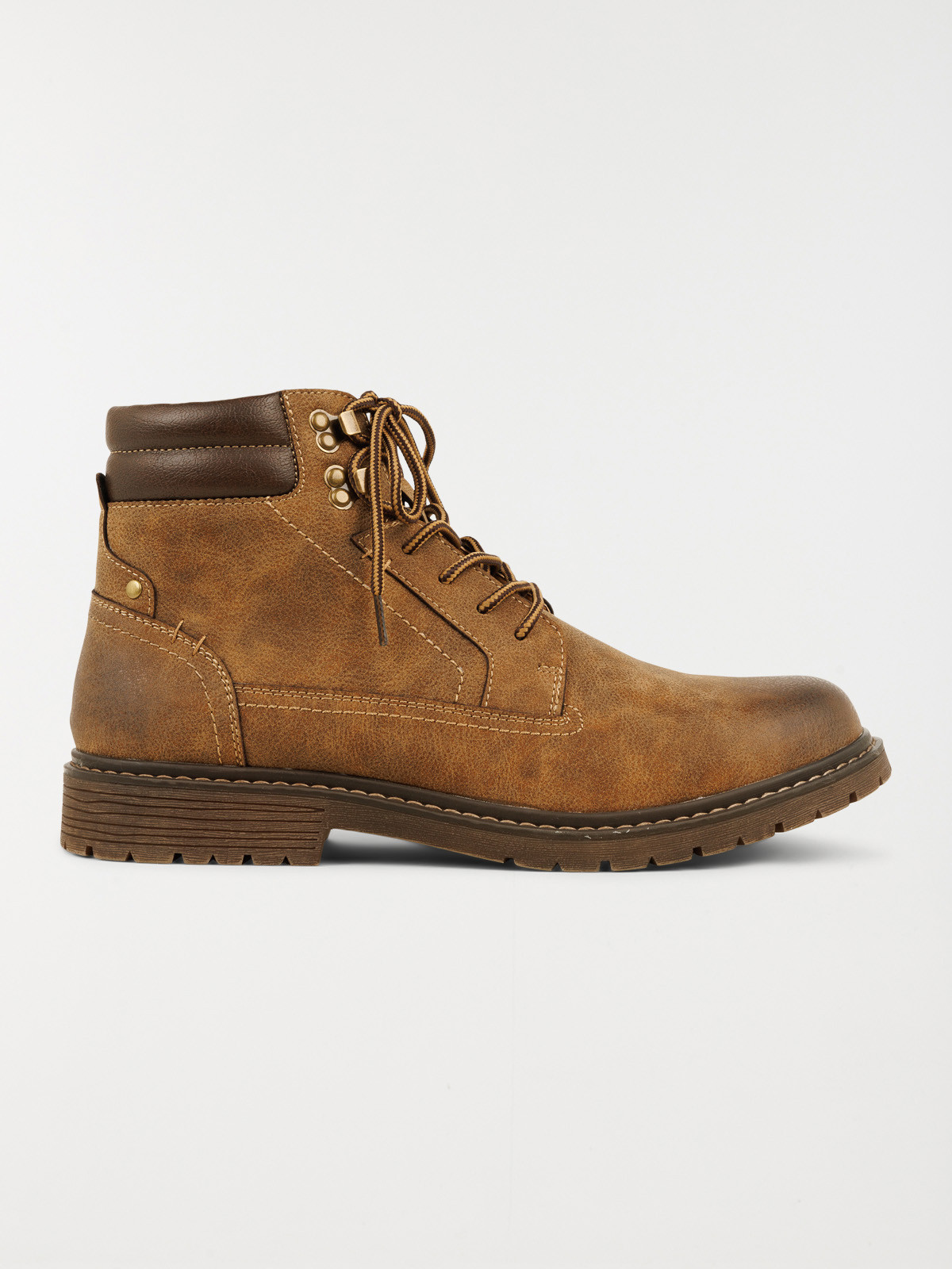 Boots marrons lacets homme (40-46)