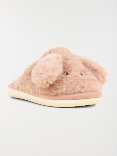 Chaussons mules roses femme...
