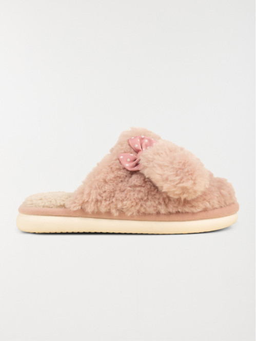 Chaussons mules roses femme (36-41)