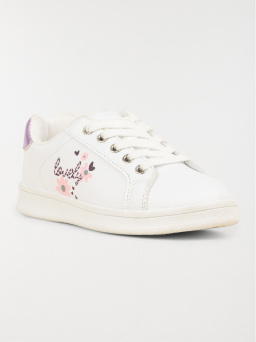 Basket coeur et fleur fille (31-39)