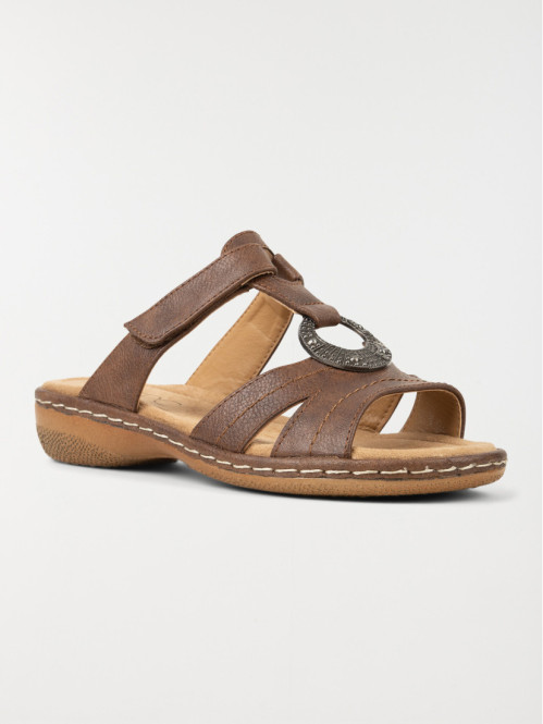 Mule marron à scratch femme (36-41) Mule marron à scratch femme (36-41)