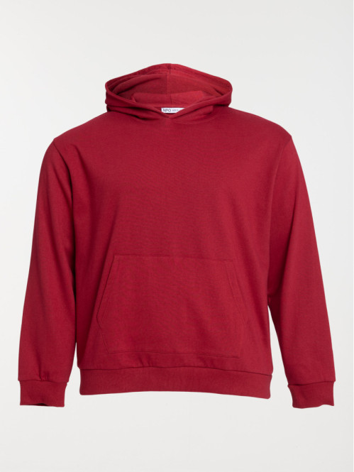 Sweat carmin grande taille homme