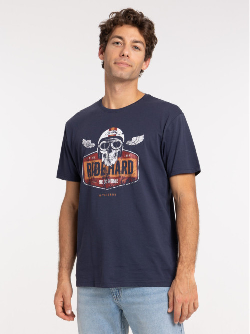 T-shirt navy used motif...