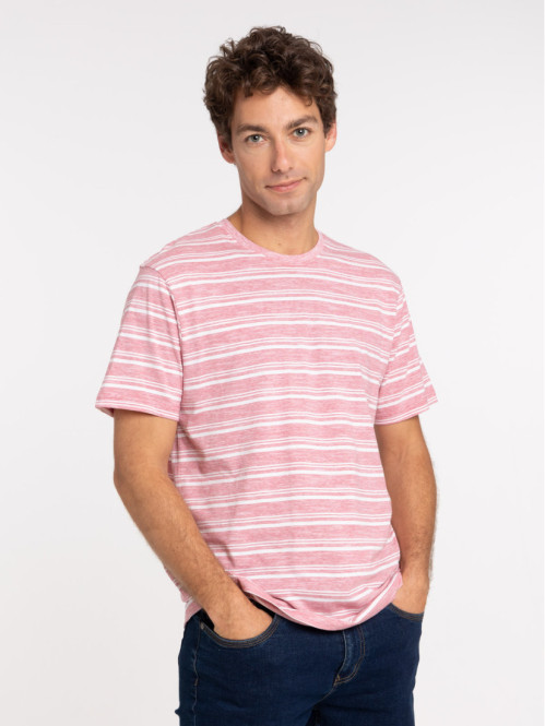 T-shirt rayé tomette homme