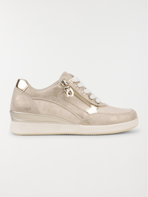 Basket confort coloris or femme (36-41)