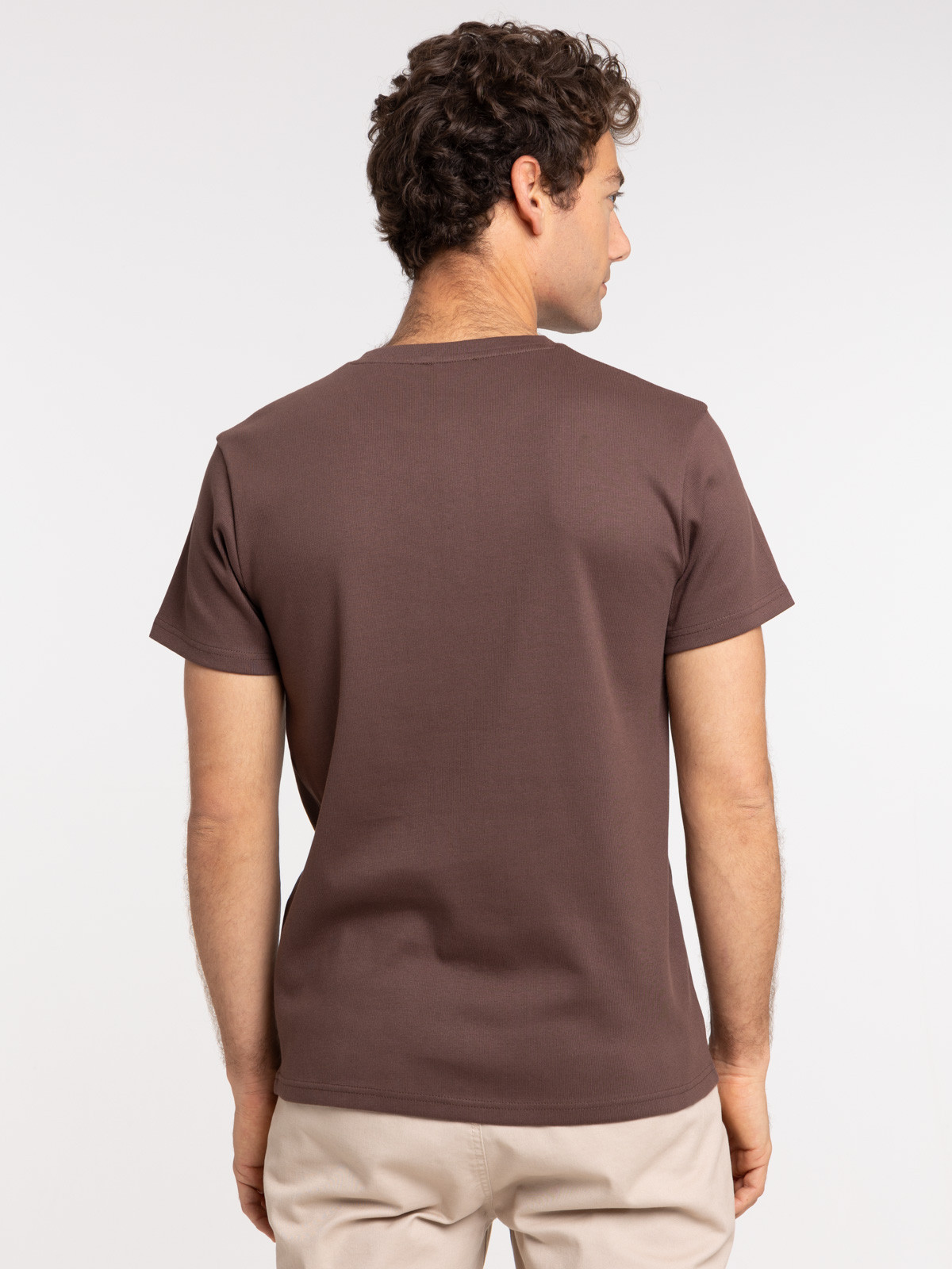 T-shirt col rond boutonné homme