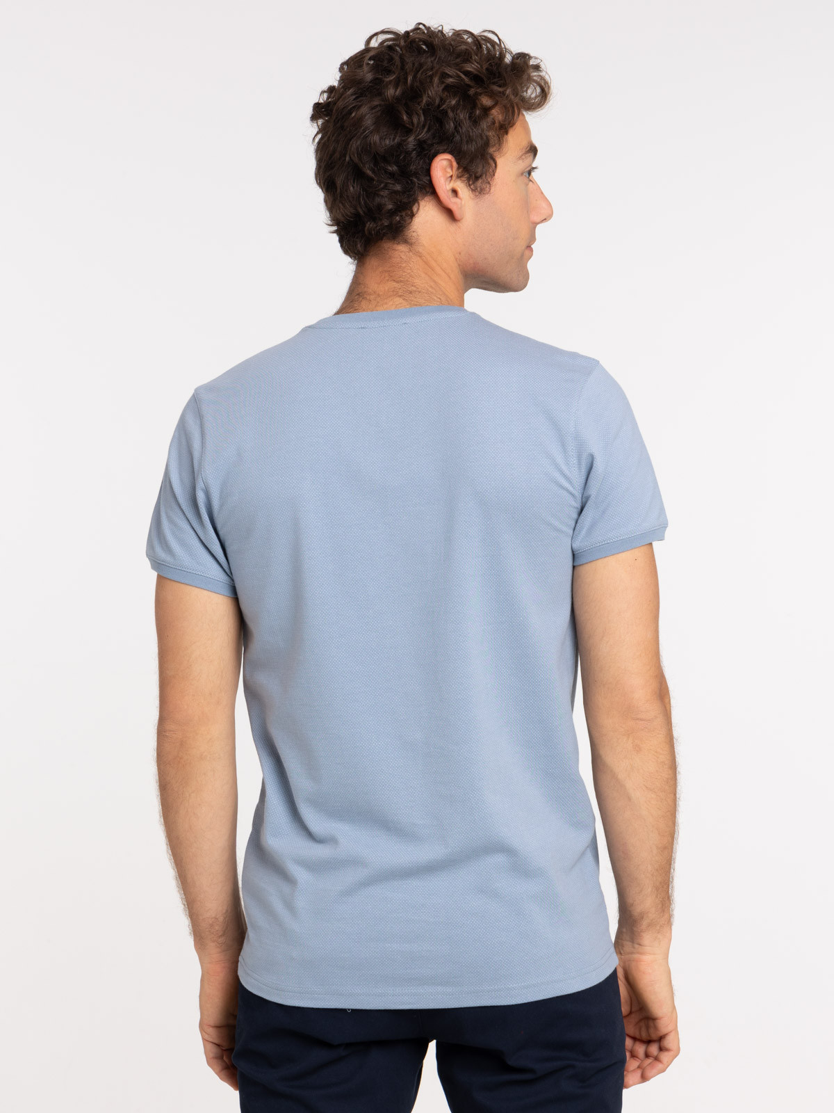 Tee-shirt col V denim stone homme Tee-shirt col V denim stone homme