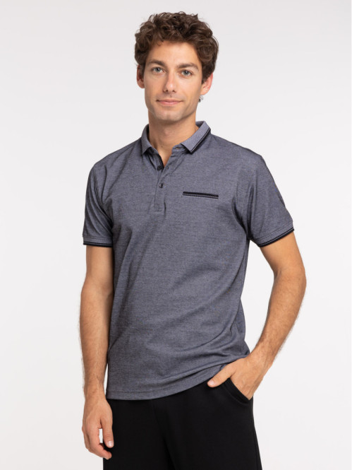 Polo noir homme