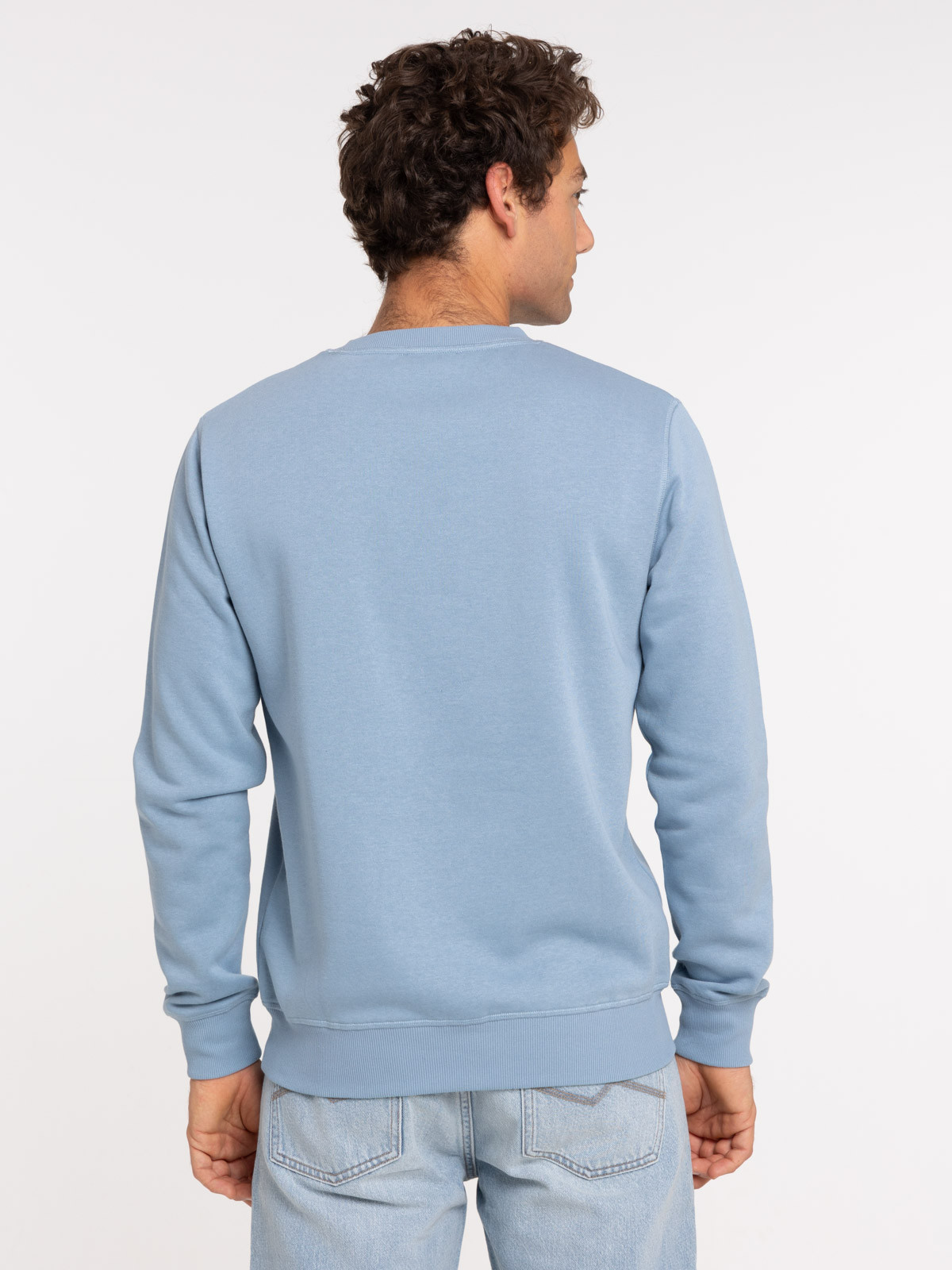 Sweat homme uni bleu lac