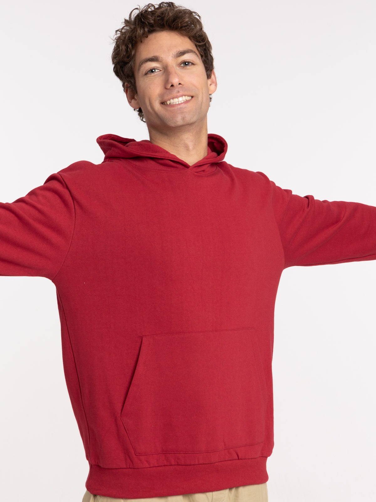 Sweat à capuche carmin homme Sweat à capuche carmin homme