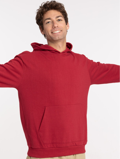Sweat à capuche carmin homme Sweat à capuche carmin homme