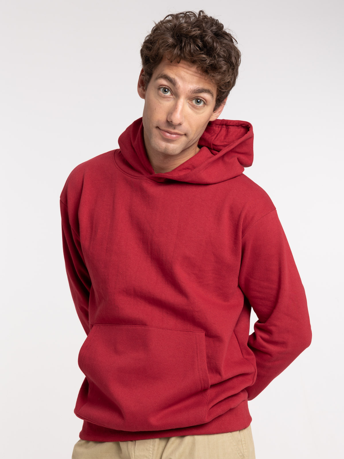 Sweat à capuche carmin homme