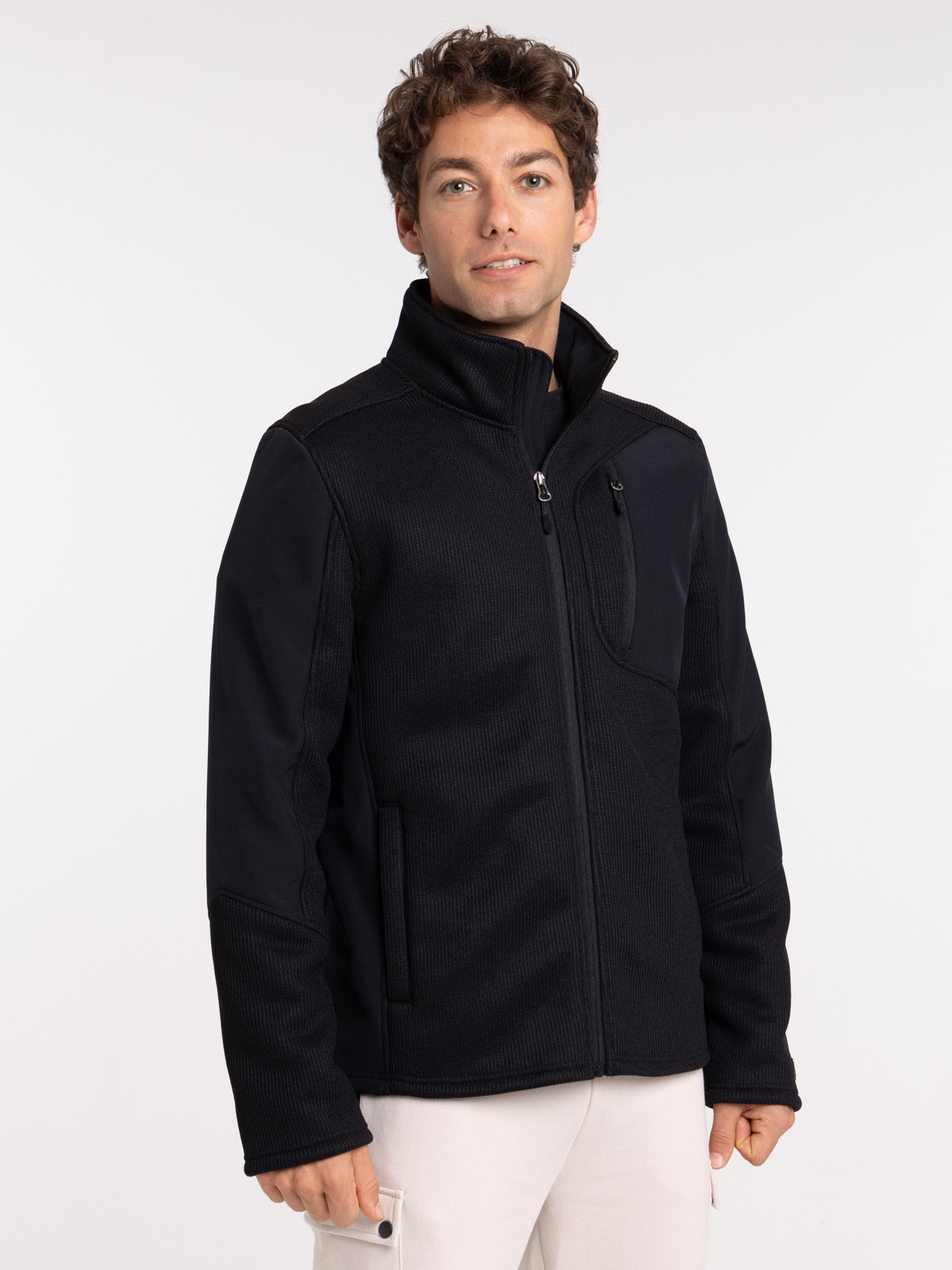 Sweat zippé noir homme