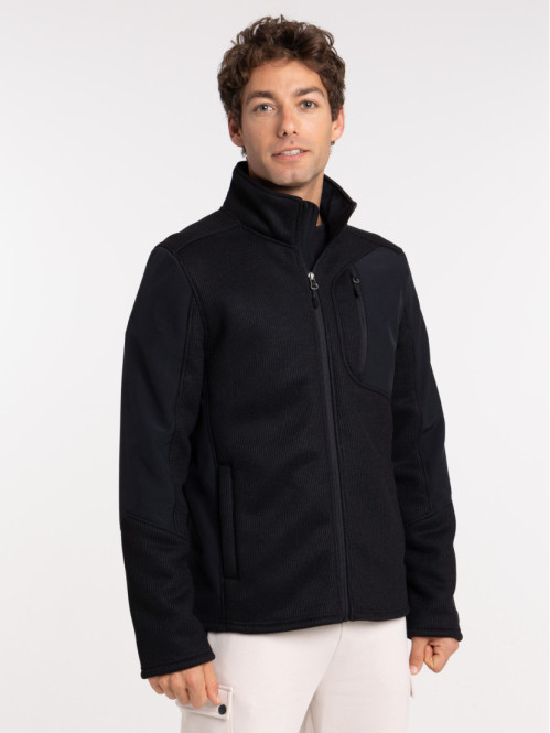Sweat zippé noir homme