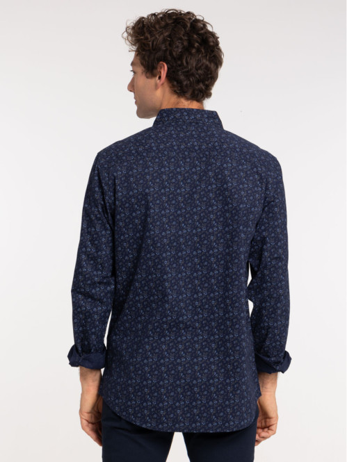 Chemise homme fleurie bleue best sale
