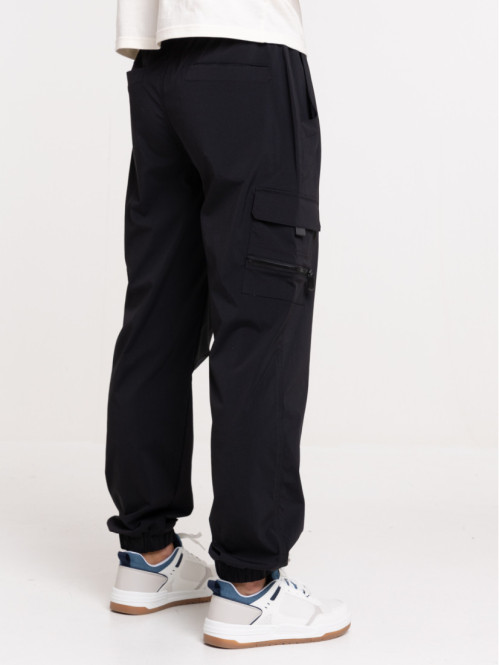 Pantalon parachute noir homme