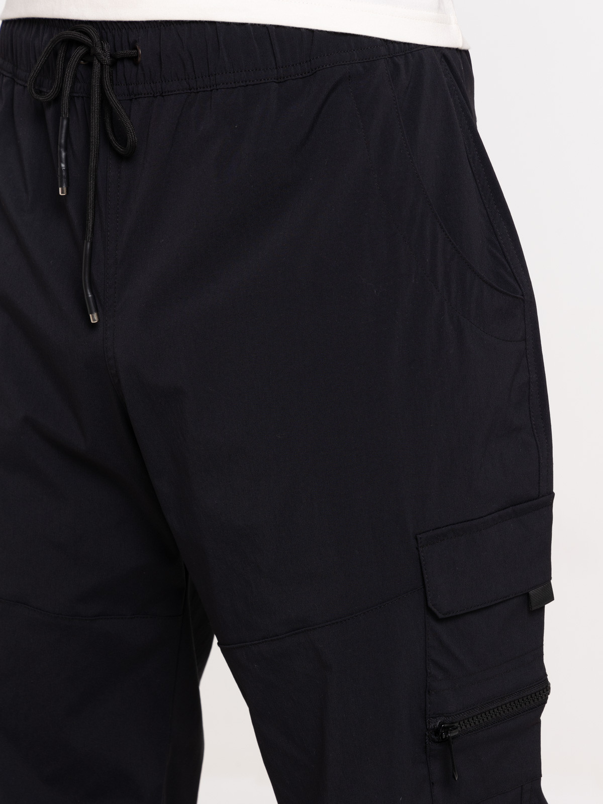 Pantalon parachute noir homme