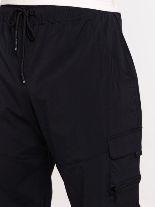 Pantalon parachute noir homme