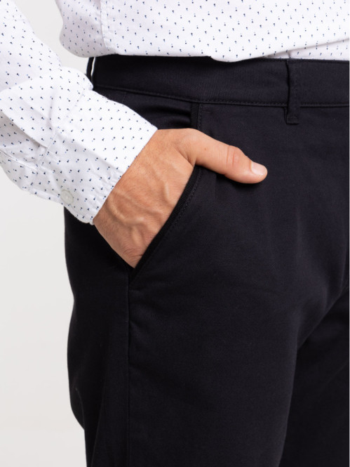 Pantalon chino noir homme