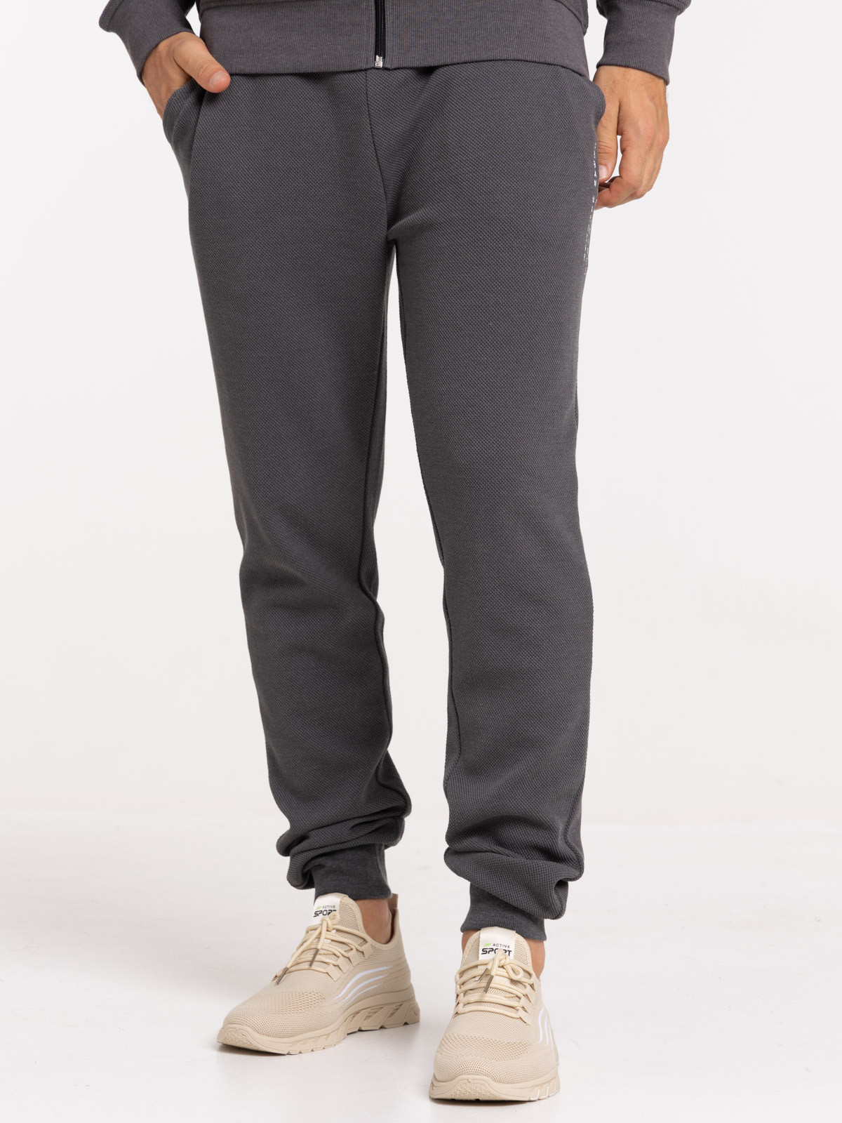 Pantalon jogging gris anthracite homme