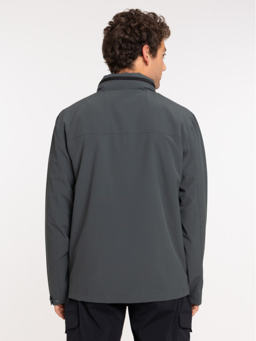 Blouson multipoches gris ardoise homme