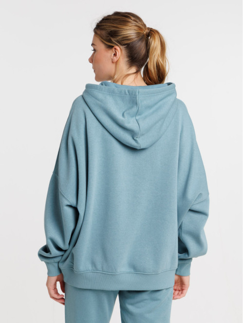 Sweat capuche vert de gris femme Sweat capuche vert de gris femme