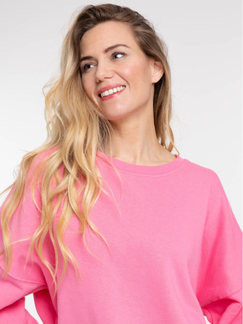 Sweat uni pink femme Sweat uni pink femme