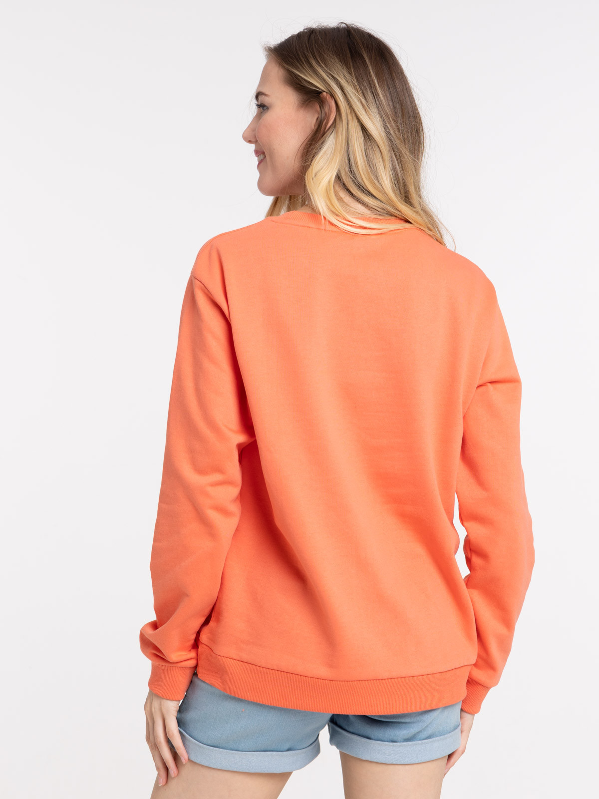 Sweat message coral femme