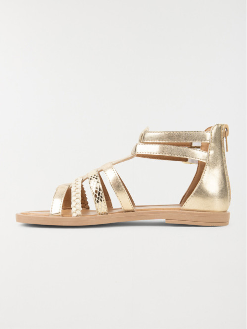 Sandales montantes dorées...