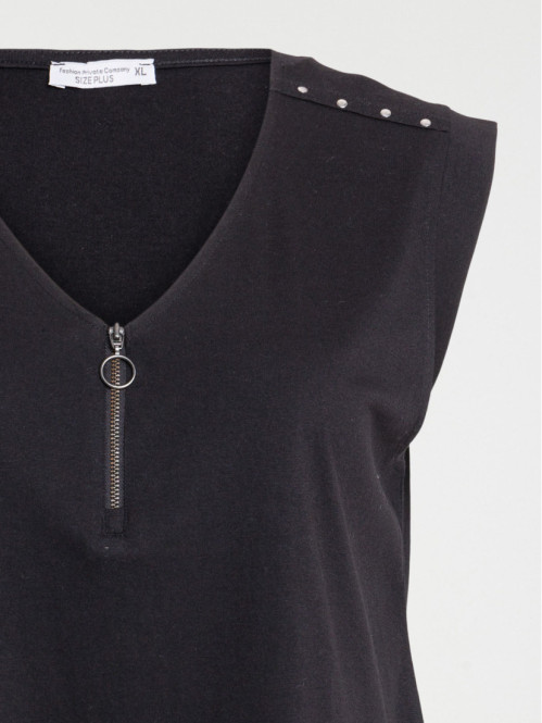 T-shirt noir grande taille...