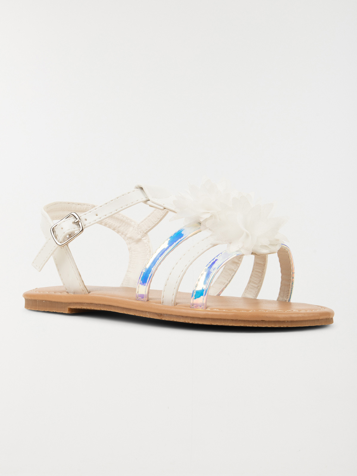 Nu-pieds fleurs tissus fille (24-30) Nu-pieds fleurs tissus fille (24-30)