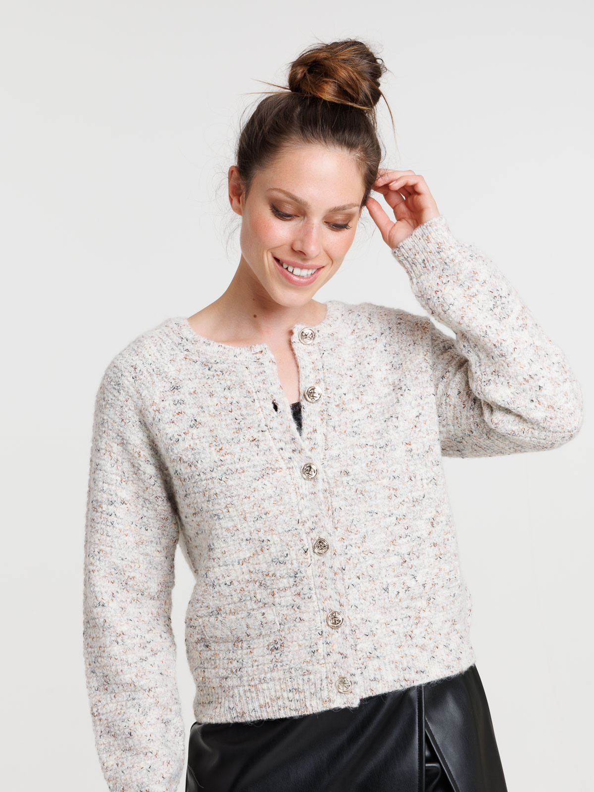 Gilet boutonné sable femme Gilet boutonné sable femme