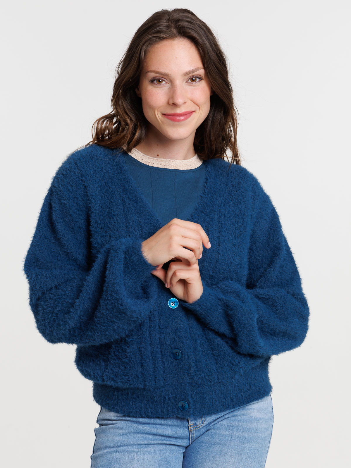 Gilet boutonné col V femme Gilet boutonné col V femme