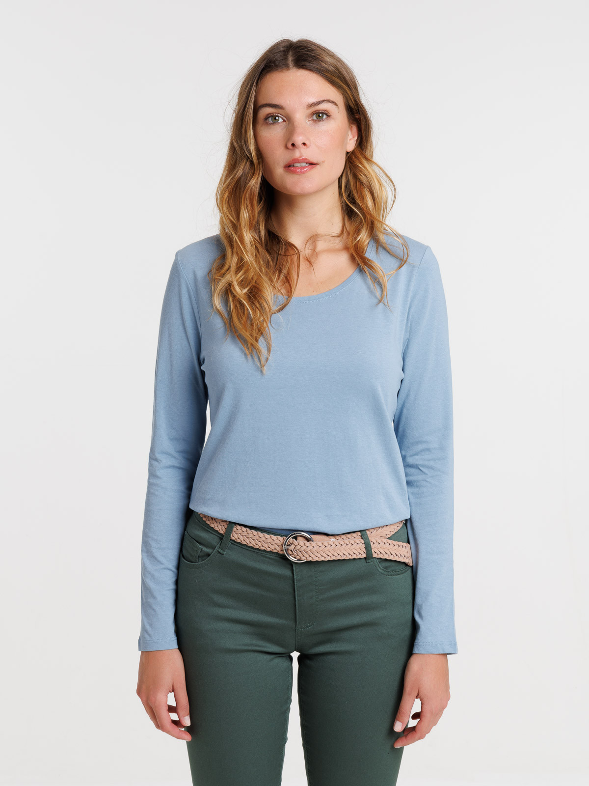 T-shirt denim stone femme