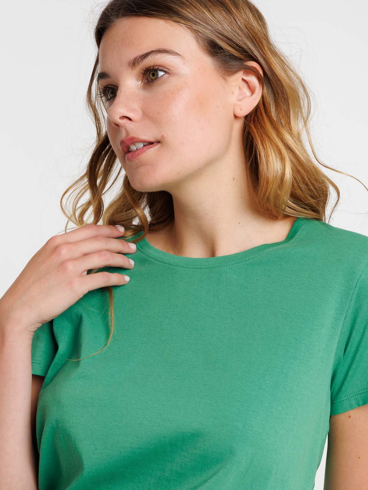 T-shirt basique vert pop femme T-shirt basique vert pop femme