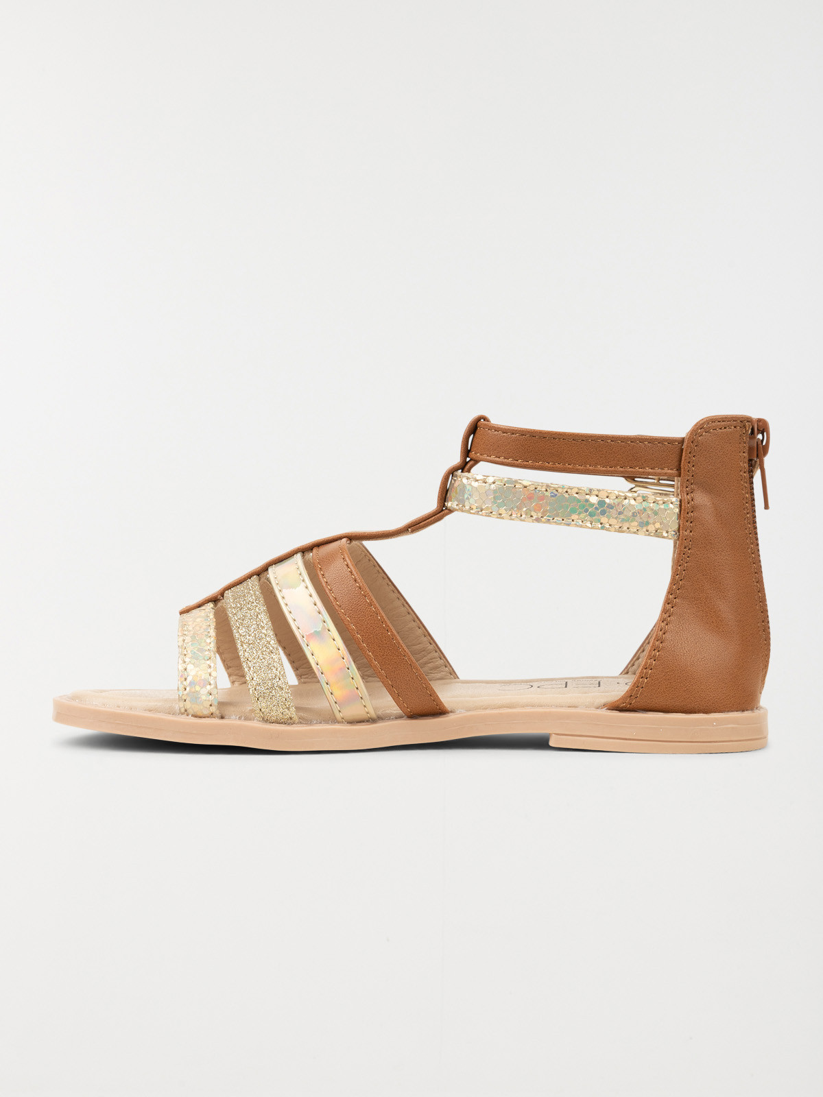 Sandales montantes marrons fille (24-30)