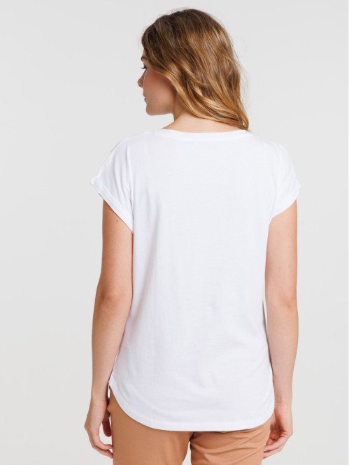 T-shirt blanc léopard femme T-shirt blanc léopard femme
