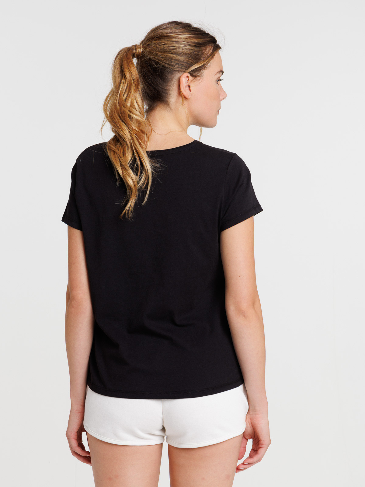 T-shirt noir à message femme T-shirt noir à message femme