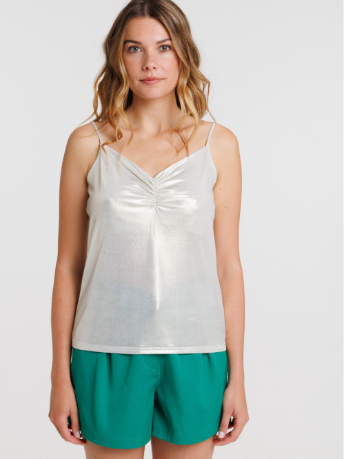 Débardeur doré métallisé femme Débardeur doré métallisé femme