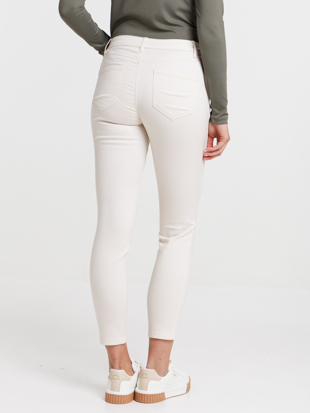 Pantalon skinny 7/8 champagne femme