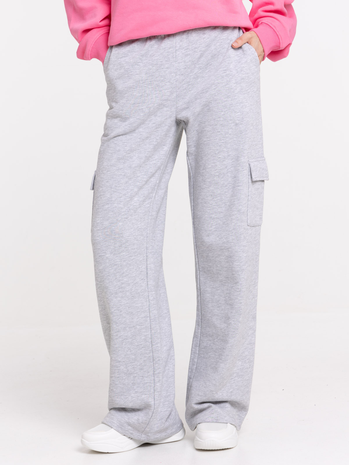 Pantalon cargo molleton femme