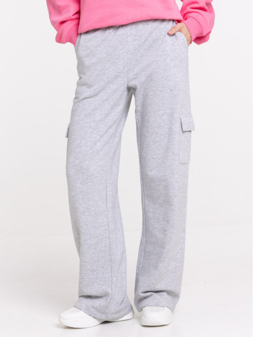 Pantalon cargo molleton femme