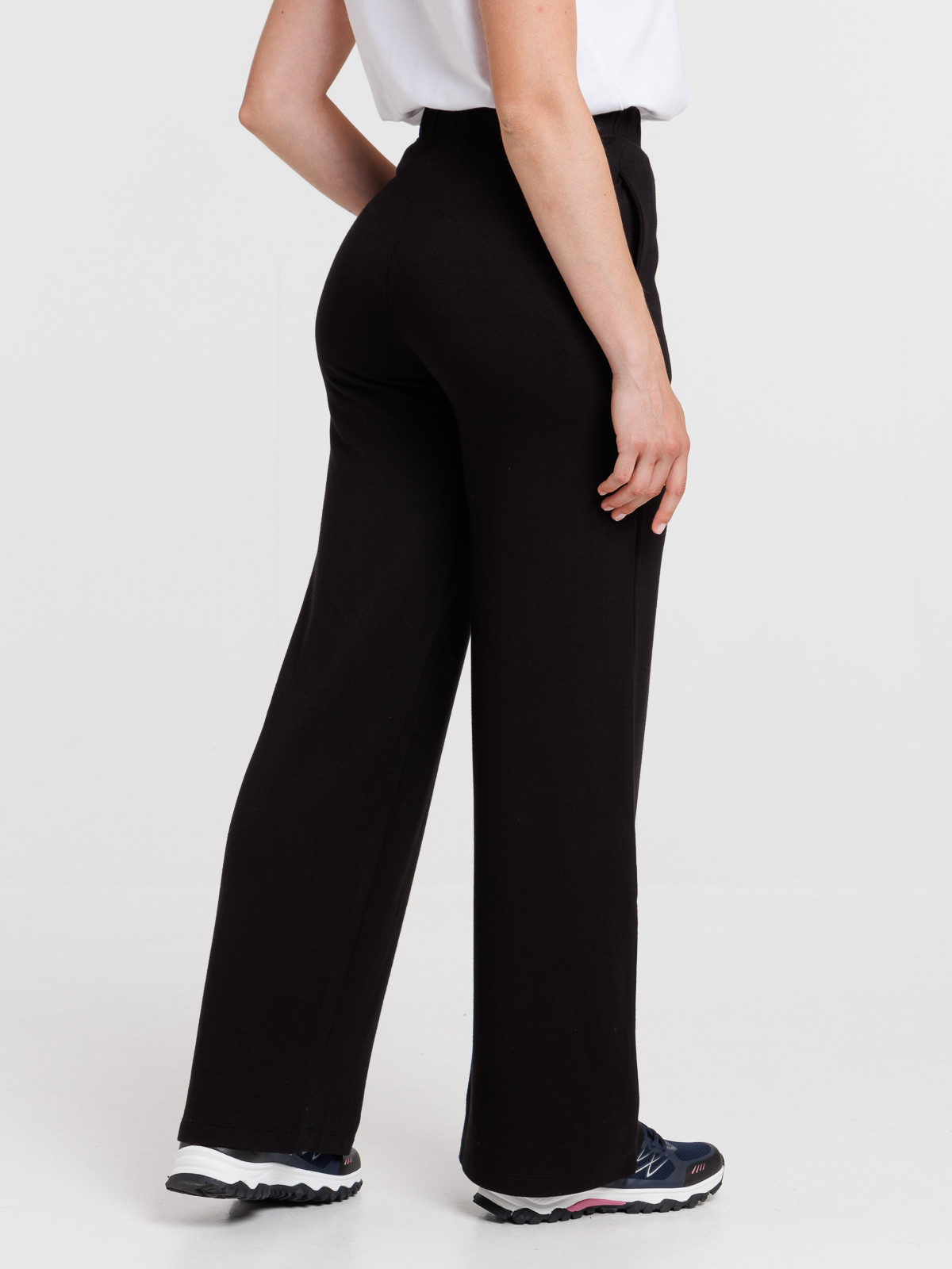 Pantalon large noir femme