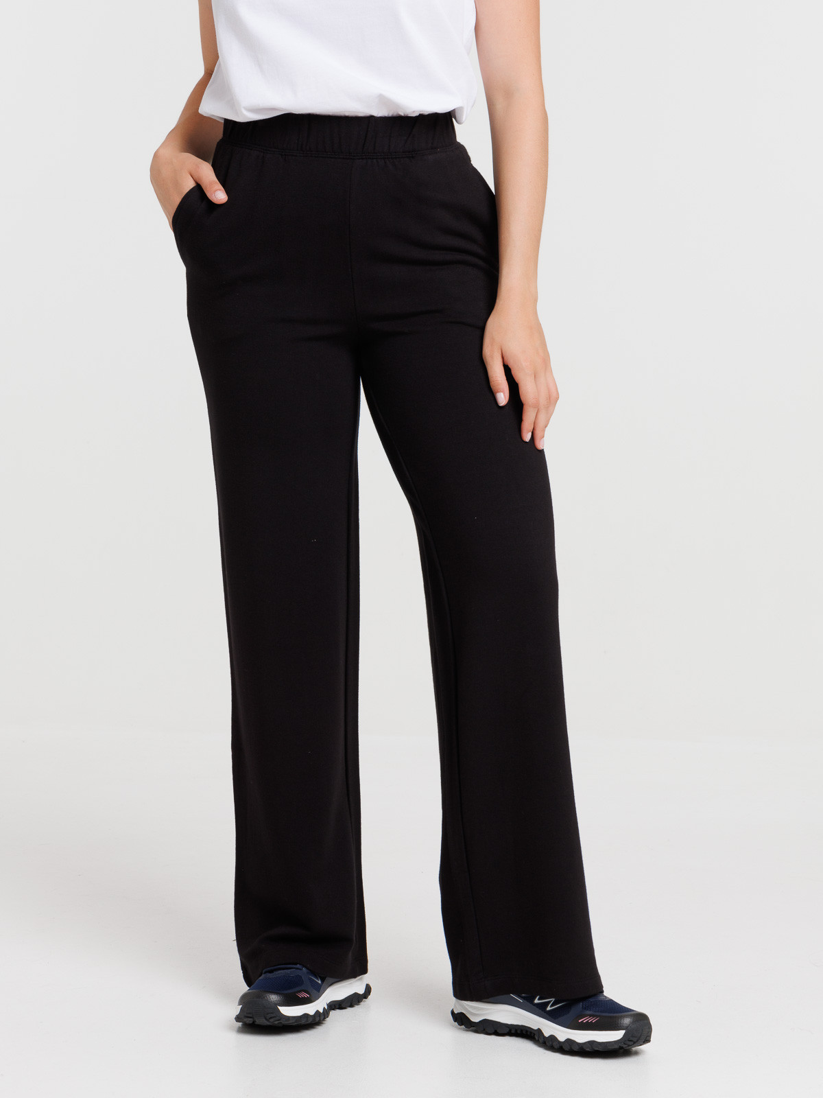Pantalon large noir femme