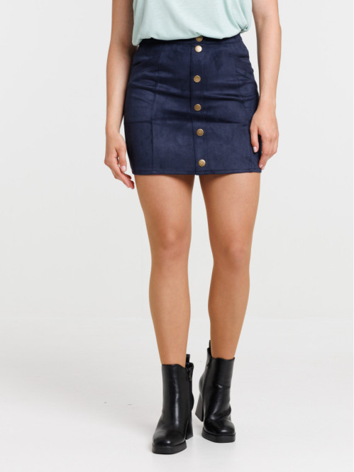 Jupe suédine marine femme