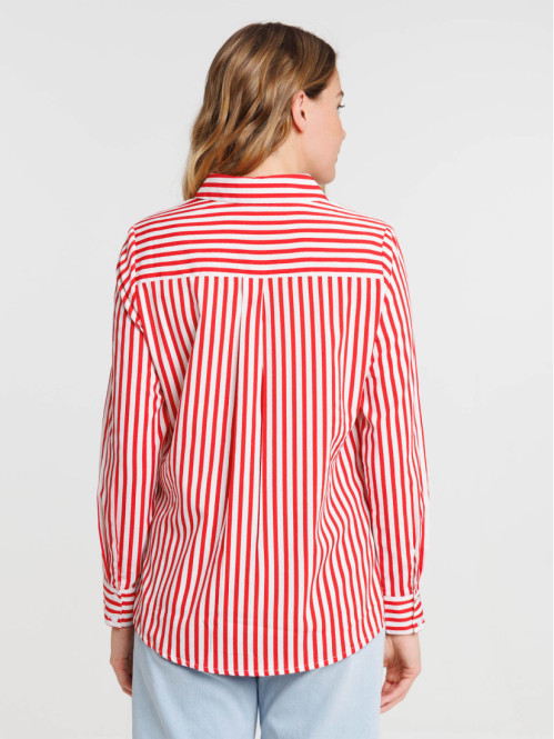 Chemisier J.CREW Femme Taille XL - Rayé Rouge Et Blanc à Volants - Occasion Très Peu Porté - État Excellent