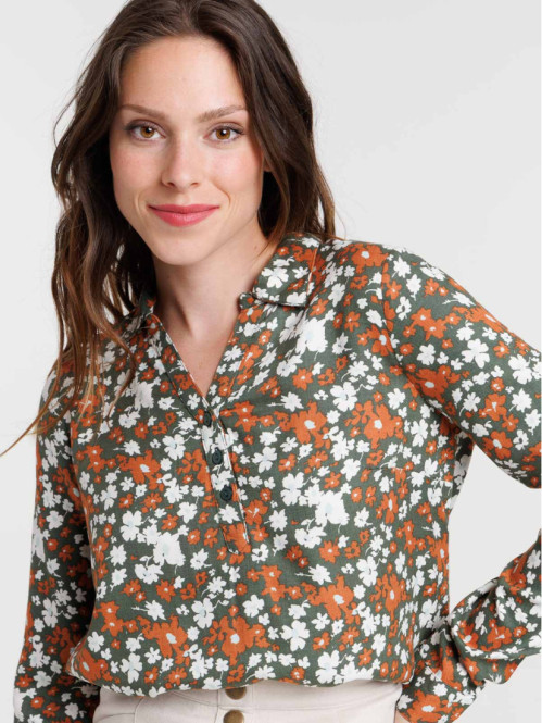 Blouse imprimée fleurie femme